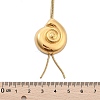 Brass Shell Shape Pendant Snake Chain Necklace for Women NJEW-F333-01G-3