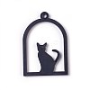 Acrylic Open Back Bezel Pendants KY-WH0019-02-1