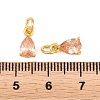Brass Pave Cubic Zirconia Charms KK-K340-51G-02-3