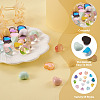 60Pcs 15 Style Transparent and Opaque Resin Cabochons CRES-CD0001-06-4