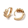 Brass Micro Pave Cubic Zirconia Hoop Earrings EJEW-C073-32KCG-2