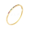 Brass Pave Colorful Cubic Zirconia Hinged Bangles for Women BJEW-S147-07G-03-1