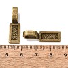 Tibetan Style Alloy Glue-on Flat Pad Bails TIBE-4710-AB-NR-3