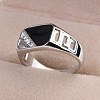 Alloy Micro Pave Cubic Zirconia Finger Rings for Men FS-WGE231C-02-1