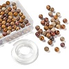 100Pcs 8mm Natural Mookaite Round Beads DIY-LS0002-57-2