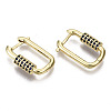 Brass Micro Pave Cubic Zirconia Huggie Hoop Earring EJEW-T046-010E-NF-2