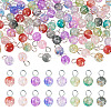 80Pcs 8 Style Transparent Acrylic Pendants PALLOY-TAC0201-2