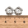 Brass Micro Pave Clear Cubic Zirconia Spacer Beads KK-S508-49P-2