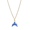MIYUKI Delica Beads Beaded Mermaid Tail Pendant 304 Stainless Steel Cable Chain Necklaces for Women NJEW-MZ00130-05-2