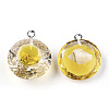 Transparent Epoxy Resin Pendants CRES-N025-11C-2