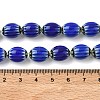 Handmade Millefiori Glass Oval Bead Strands LK-Z001-01A-02-2