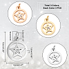 DICOSMETIC 9Pcs 3 Colors 316 Surgical Stainless Steel Charms STAS-DC0009-36-2