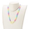 Personalized Rainbow Acrylic Curb Chain Necklaces NJEW-JN03514-3