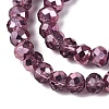 Transparent Electroplate Glass Beads Strands EGLA-Q131-01A-06-3