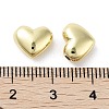 Rack Plating Heart Brass Beads KK-E102-24G-3