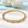 304 Stainless Steel Rhinestone Hinged Bangles for Women BJEW-B168-02A-G-2
