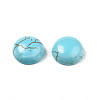 Craft Findings Dyed Synthetic Turquoise Gemstone Flat Back Dome Cabochons TURQ-S266-8mm-01-2