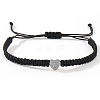 304 Stainless Steel Heart with Letter Bead Braided Bead Bracelets OO6447-29-1