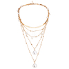 1Pc Alloy Multi Layered Necklaces NJEW-LP0001-57G-1