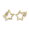 Brass Micro Pave Cubic Zirconia Screw Carabiner Lock Charms ZIRC-G160-13G-2