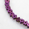 Electroplate Non-magnetic Synthetic Hematite Beads Strands G-J217D-09-1