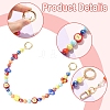 4Pcs Acrylic & Plastic & Resin Bead Heart Apple Bag Extender Chains and Steel Dice Brooches HJEW-YW00110-5