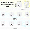 234Pcs 9 Style XS~5XL Plastic Clothing Trouser Size Markers KY-CP0001-10-2