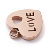 Ion Plating(IP) 304 Stainless Steel Charms STAS-Y002-01RG-3