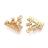 Brass Micro Pave Cubic Zirconia Charms KK-N263-85G-2