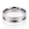 201 Stainless Steel Grooved Finger Ring Settings RJEW-TAC0017-6mm-03A-1
