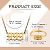 Angel Number Pendant Necklace & Open Cuff Ring JX203A-3