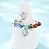 Brass Chakra Finger Rings G-H316-02P-2