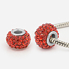 Resin Rhinestone European Beads MPDL-J018-10P-1