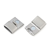 316 Stainless Steel Magnetic Clasps with Glue-in Ends STAS-Q211-45-01-2