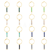 8 Pair 8 Style Natural & Synthetic Mixed Gemstone Beaded Column Drop Earrings EJEW-AB00040-1