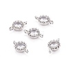 Flower Brass Micro Pave Cubic Zirconia Links X-ZIRC-L054-09P-NR-1