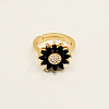 Adjustable Brass Micro Pave Cubic Zirconia Cuff Open Rings for Women YI2958-1-2
