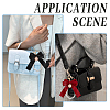 2Pcs 2 Colors Polyester Keychains KEYC-BBC0001-04B-5