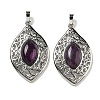 Natural Amethyst Pendants G-Q158-02E-1