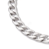 2Pcs 2 Sizes 304 Stainless Steel Cuban Link Chain Cross Charm Bracelet Sets for Women Men BJEW-JB12444-5