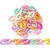 Opaque Spray Painted Acrylic Linking Rings OACR-S036-001B-I-2-1
