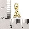 Initial Letter Brass with Cubic Zirconia Charms KK-Q814-26A-G-3