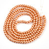 Baking Painted Pearlized Glass Pearl Round Bead Strands HY-Q003-4mm-36-A-2