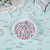 1200Pcs Opaque White Acrylic Beads MACR-PA0001-74-4
