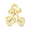 Brass Micro Pave Cubic Zirconia Charms KK-A240-02G-1