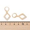 Brass Micro Pave Clear Cubic Zirconia Leverback Earrings EJEW-K300-08G-5