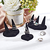 ARRICRAFT 3Pcs 3 Style Flocking Finger Ring Display Stands RDIS-AR0001-01-2