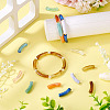 100Pcs 10 Styles Two Tone Acrylic Beads MACR-TA0002-60-7