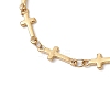 Brass Bar Link Chains Bracelets for Women BJEW-JB11315-01-3