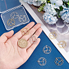 Unicraftale 10Pcs 2 Colors 304 Stainless Steel Sigil of Lilith Pendants STAS-UN0043-88-2